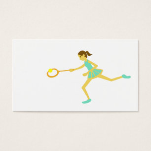 Tennis för kvinnor visitkort