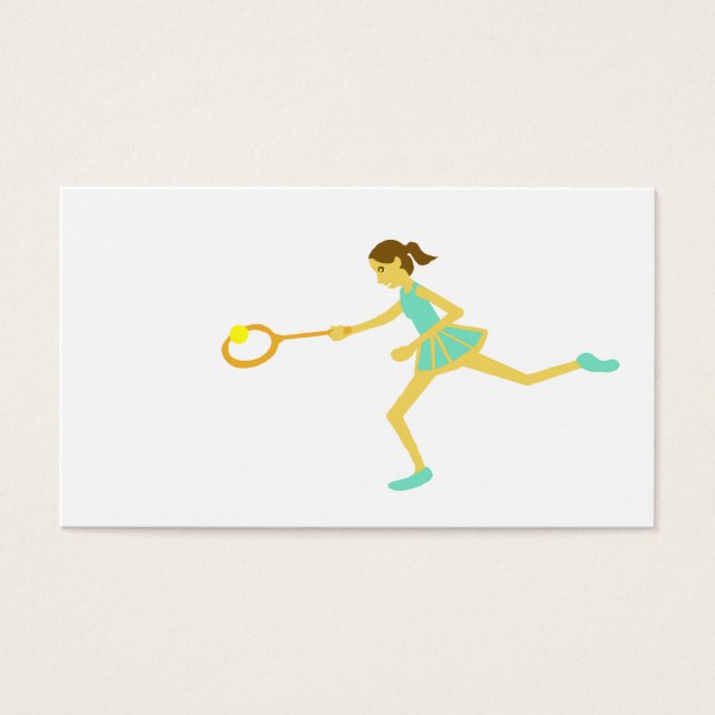 Tennis för kvinnor visitkort (Framsidan)