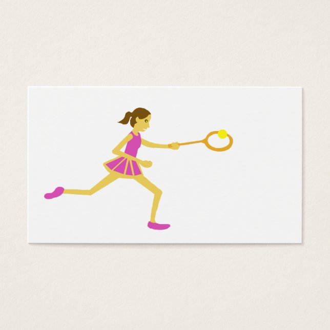 Tennis för kvinnor visitkort (Framsidan)