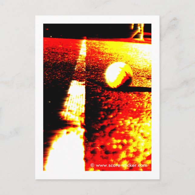 Tennis-foto på vykort (Framsida)