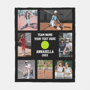 Tennis fotocollage fleecefilt