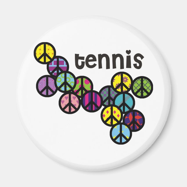 Tennis Fredstecken Filled Magnet (Framsidan)