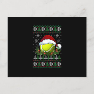 Tennis Fula jul Santa mössa Familj Pyjamas Xma Meddelande Vykort
