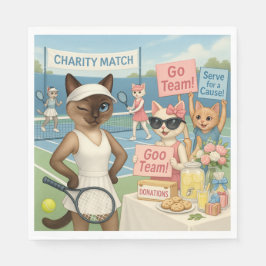 Tennis Fund Raiser for Cat Lovers Pappersservett