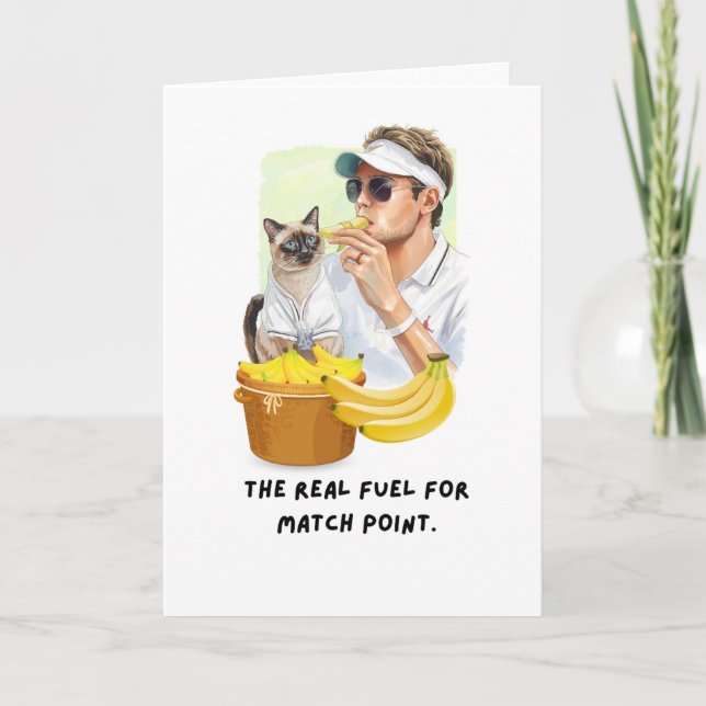 Tennis Funny Sayed for cat Lovers Greeting Card Kort (Framsida)