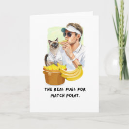 Tennis Funny Sayed for cat Lovers Greeting Card Kort