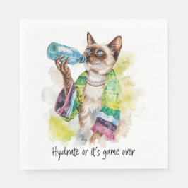 Tennis Funny Sayed for Cat Lovers Pappersservett