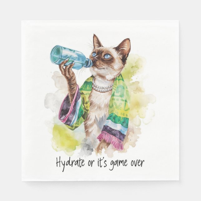 Tennis Funny Sayed for Cat Lovers Pappersservett (Framsidan)