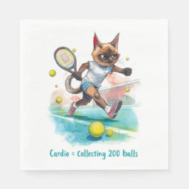 Tennis Funny Sayed for Cat Lovers Pappersservett