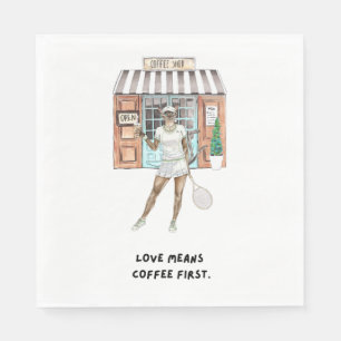Tennis Funny Sayed for Cat Lovers Pappersservett