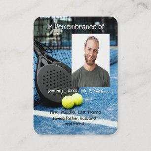 Tennis Game Racket Boll på miniteckenkort Visitkort