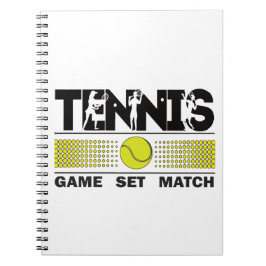Tennis Game Set Match Anteckningsbok