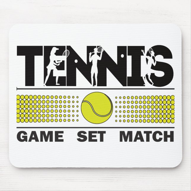 Tennis Game Set Match Mouse Pad Musmatta (Framsidan)