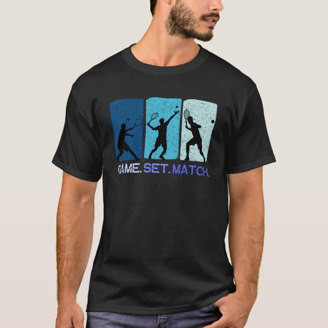 Tennis Game Set Match T-Shirt (Framsida)
