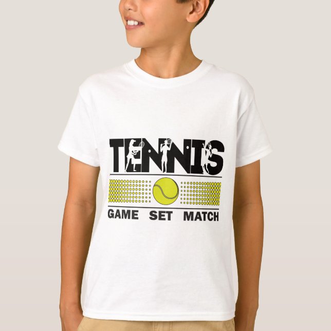 Tennis Game Set Match T Shirt (Framsida)