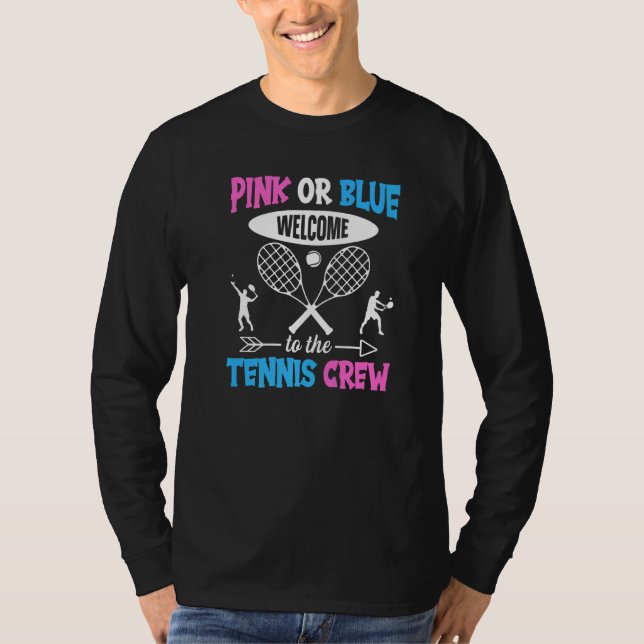 Tennis Gender Reveal for a Tennis  Family T Shirt (Framsida)