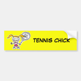 Tennis Gifts & Cards | Söt tecknad-flicketikett Bildekal