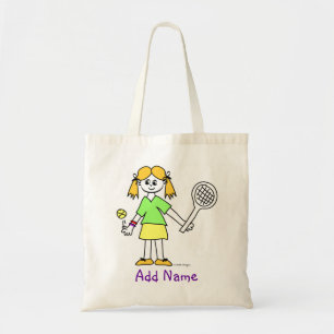 Tennis Girl Personlig Tygkasse
