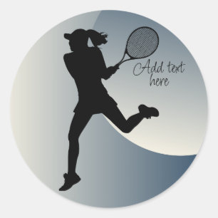 Tennis Girl Player Women Tennis Runt Klistermärke