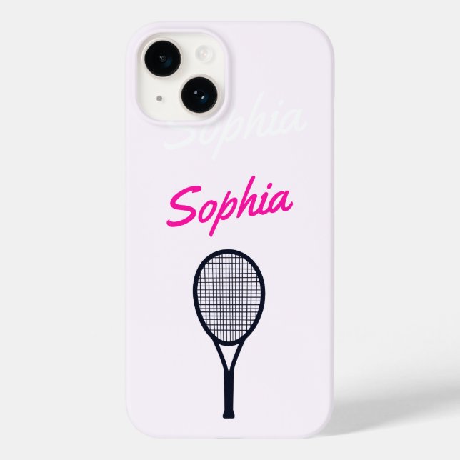 Tennis Girls eget namn Gift Rosa Black (Baksida)