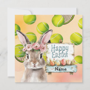 Tennis Glad påsk för tennis Player Julkort