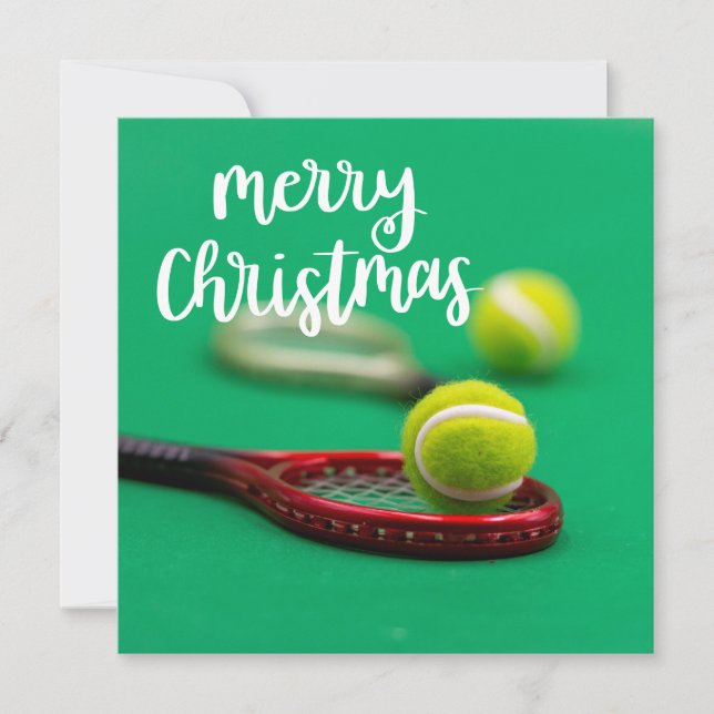 Tennis God jul Card Kort (Framsida)
