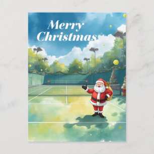 Tennis God jul med Jultomten Helg Vykort