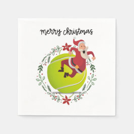 Tennis God jul med Jultomten Pappersservett