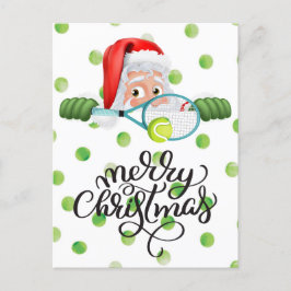 Tennis God jul med Jultomten Vykort