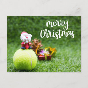 Tennis God jul med Jultomten Vykort