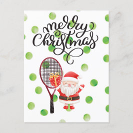 Tennis God jul med Jultomten Vykort