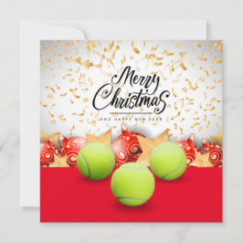 Tennis God jul och Gott nytt år Julkort