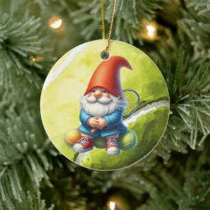 Tennis God jul themed Julgransprydnad Keramik