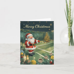 Tennis God Jul Tomte på banan Helgkort