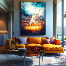 Tennis Grand Slam - Dynamisk idrottskonst - Kraftf Canvastryck