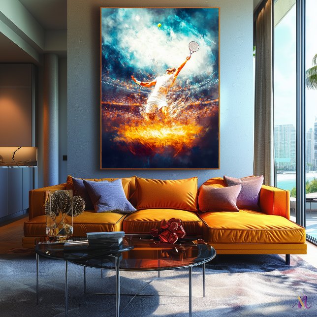 Tennis Grand Slam - Dynamisk idrottskonst - Kraftf Canvastryck (Skapare uppladdad)