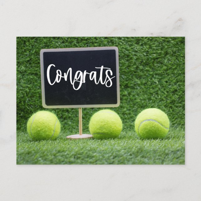 Tennis Grattis för spelare Vykort (Framsida)