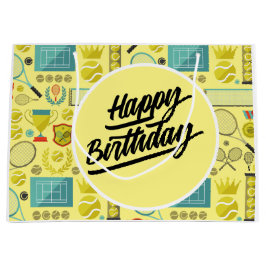 Tennis Grattis på födelsedagen med boll och racket