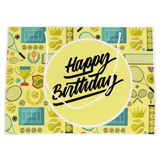 Tennis Grattis på födelsedagen med boll och racket (Framsidan)