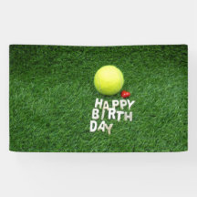 Tennis Grattis på födelsedagen med kärlek hjärta