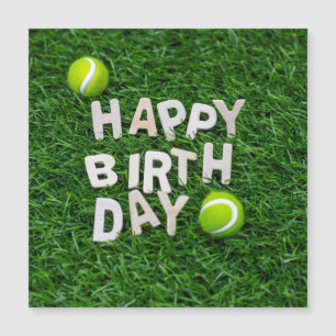 Tennis Grattis på födelsedagen med tennis boll på