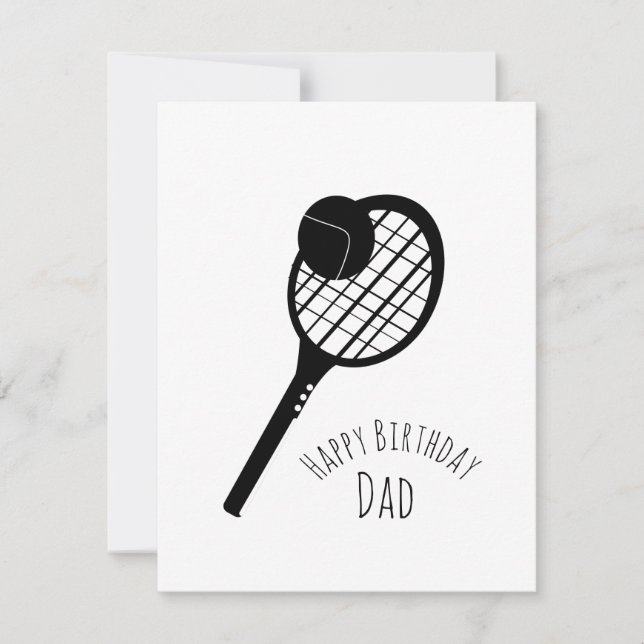 Tennis Grattis på födelsedagen Pappa Farfar Kort (Framsida)