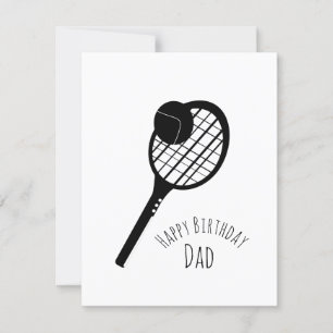 Tennis Grattis på födelsedagen Pappa Farfar Kort