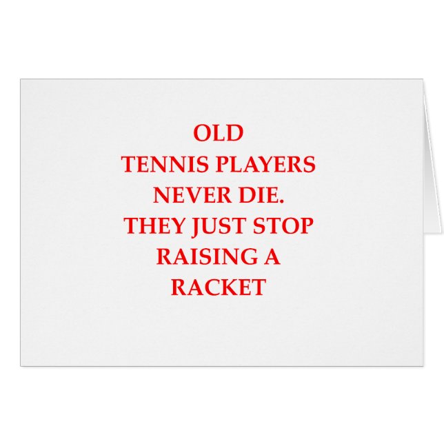 TENNIS HÄLSNINGSKORT (Framsidan Horizontal)