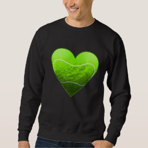 Tennis Heart My Valentine Kärlek Funny Women Valen Lång Ärmad Tröja