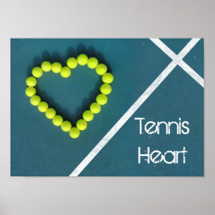 Tennis Heart, personlig Poster