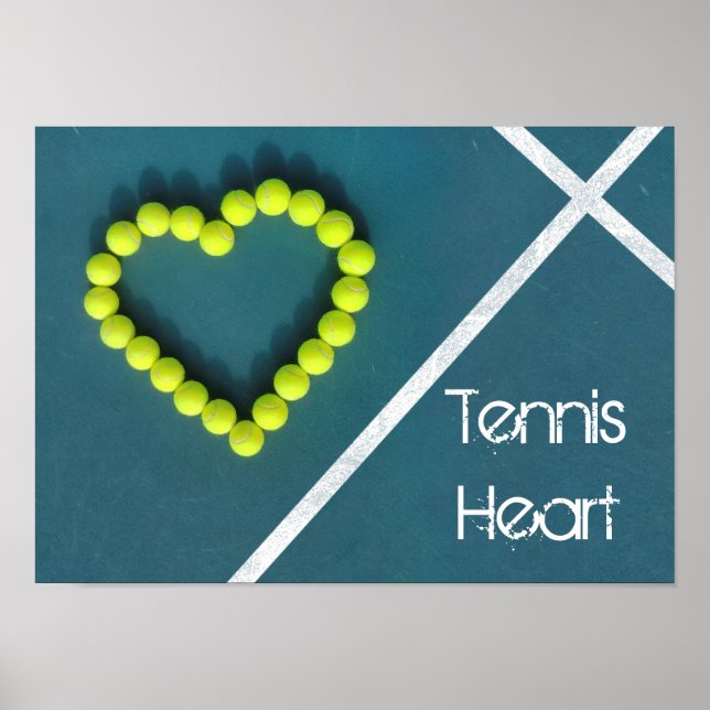 Tennis Heart, personlig Poster (Framsidan)
