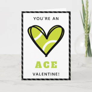 Tennis Heart Valentines Day Kids Coach Roligt Spor Kort