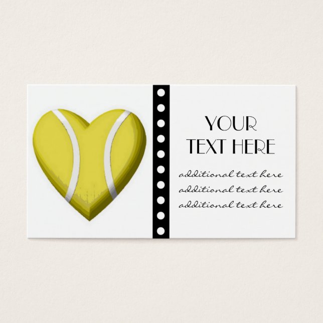 Tennis Heart Visitkort (Framsidan)