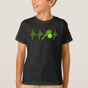 Tennis Heartslag Sports Älskare Player Coach Grap T Shirt